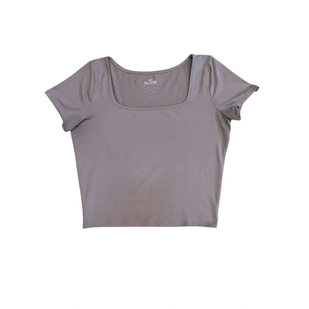 Hollister Stretchy Crop Baby Tee Short Sleeve Size M